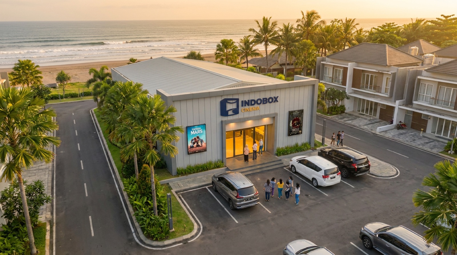 Indobox Cinema di kawasan pesisir